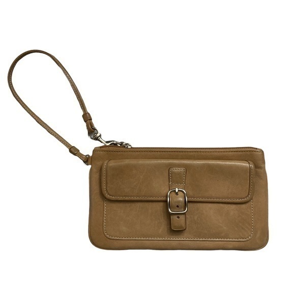 Coach Light Brown Leather Soho Wristlet Bag